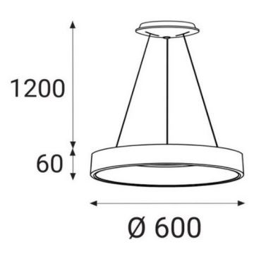 LED2 - Suspension filaire BELLA LED/50W/230V 3000/4000K noire
