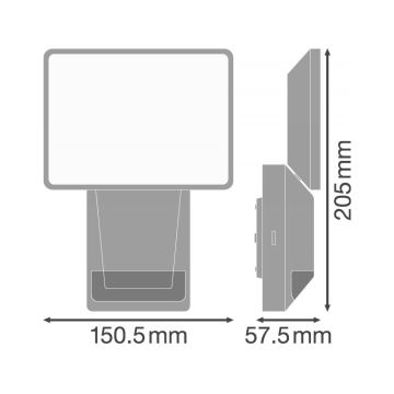 Ledvance - Applique murale extérieur LED avec capteur FLOOD LED/15W/230V IP55