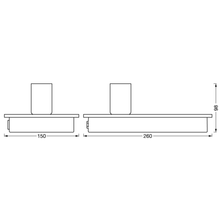 Ledvance - Lampe de table tactile avec USB connector DECOR WOOD 1xE27/8W/230V figuier caoutchouc