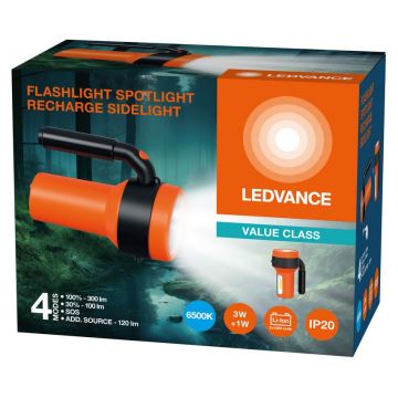 Ledvance - Lampe torche rechargeable LED avec batterie portative FLASHLIGHT LED/3W/5V 2400mAh