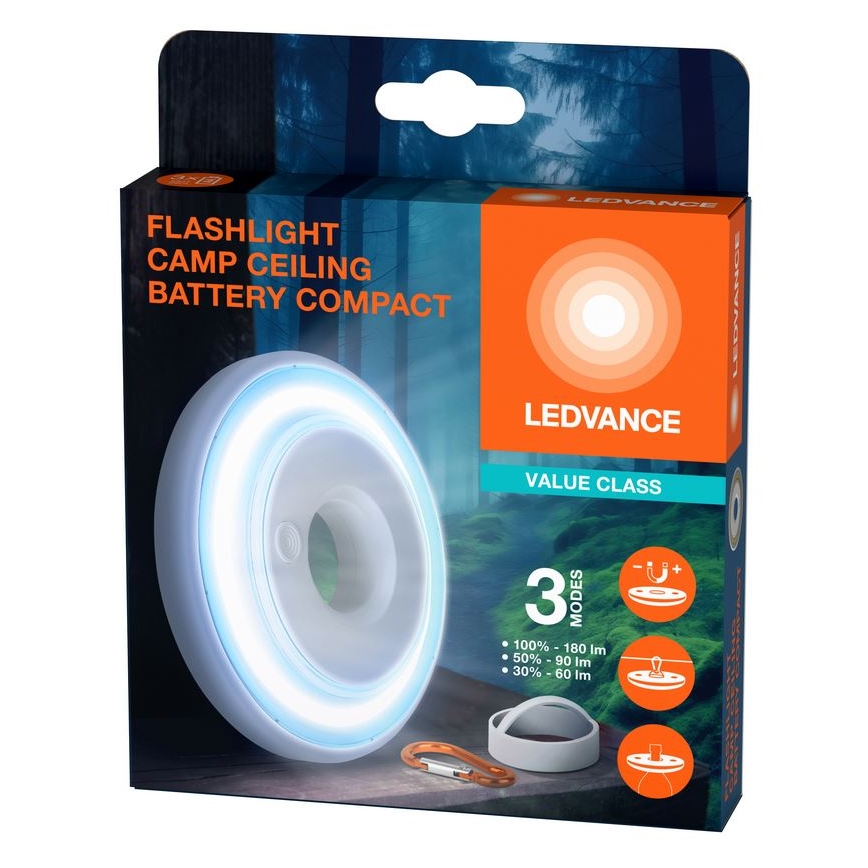 Ledvance - Luminaire à intensité variable FLASHLIGHT CAMP LED/2,2W/3xAAA