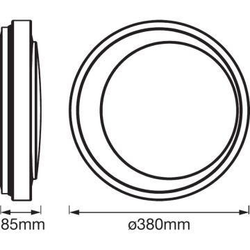 Ledvance - Plafonnier à intensité variable LED SMART+ MOON LED/24W/230V 3000K-6500K Wi-Fi