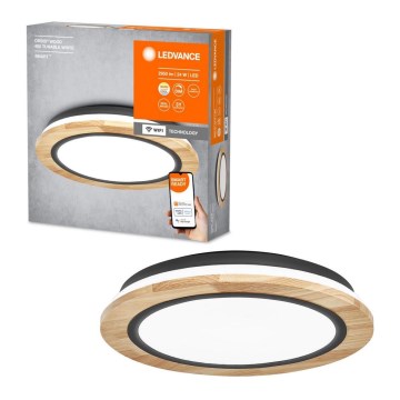 Ledvance - Plafonnier à intensité variable SMART+ ORBIS WOOD LED/24W/230V 2700-6500K chêne Wi-Fi