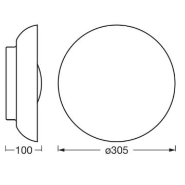 Ledvance - Plafonnier ORBIS MILAN 2xE27/10W/230V argent