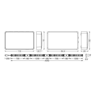 Ledvance - Ruban LED RVB à intensité variable pour TV SYNCH BOX FLEX SMART+ MAGIC 4,5m LED/18W/230V Wi-Fi