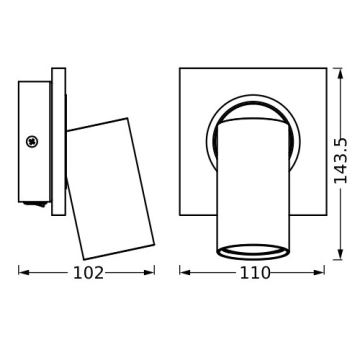 Ledvance - Spot mural DECOR MERCURY 1xGU10/3,4W/230V