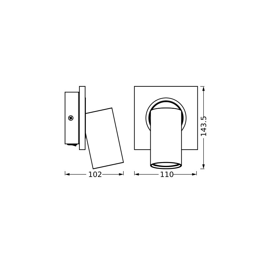 Ledvance - Spot mural DECOR MERCURY 1xGU10/3,4W/230V