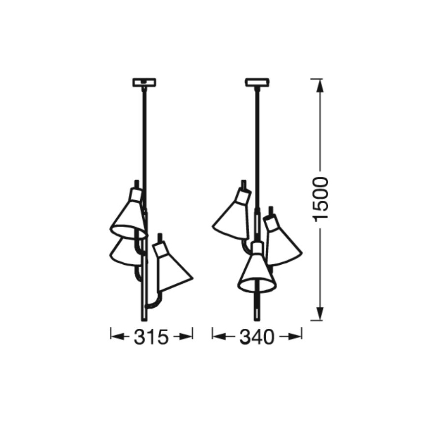 Ledvance - Suspension filaire DECOR TOKIO 3xLED/4,6W/230V