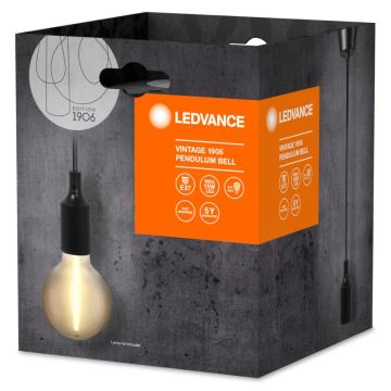 Ledvance - Suspension filaire PENDULUM BELL 1xE27/15W/230V noir