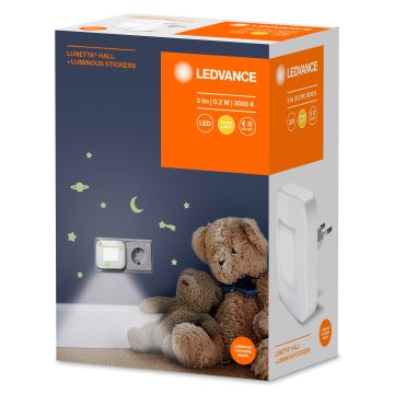 Ledvance - Veilleuse avec détecteur LUNETTA LED/0,2W/230V