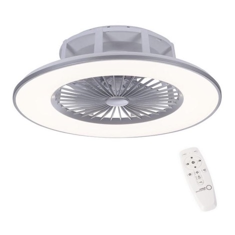 Leuchten Direkt 14646-55 - LED Plafonnier à intensité variable avec ventilateur MICHAEL LED/29W/230V + télécommande