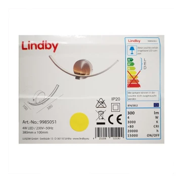 Lindby - Applique murale LED IVEN LED/7W/230V
