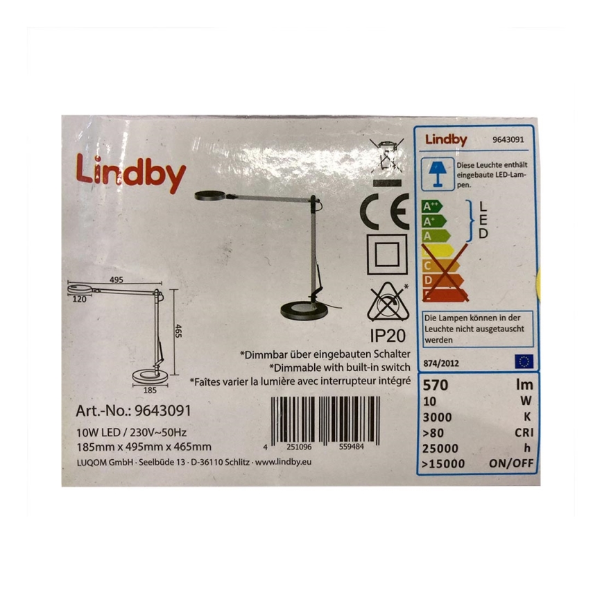 Lindby - Lampe de table tactile à intensité variable RILANA LED/10W/230V