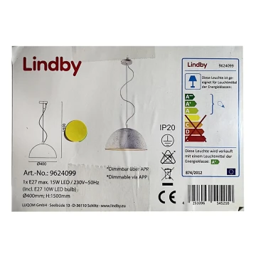 Lindby - Suspension filaire LED RGB à intensité variable CAROLLE LED/10W/230V Wi-Fi Tuya