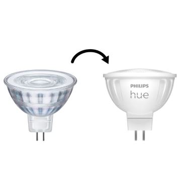 LOT 2x Ampoule à intensité variable LED Philips Hue White Ambiance GU5,3/MR16/5,1W/12V 2200-6500K