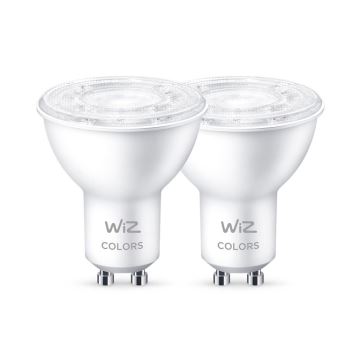 LOT 2x Ampoule à intensité variable LED RGBW PAR16 GU10/4,7W/230V 2200-6500K Wi-Fi - WiZ