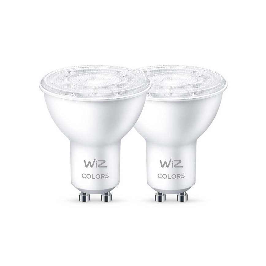 LOT 2x Ampoule à intensité variable LED RGBW PAR16 GU10/4,7W/230V 2200-6500K Wi-Fi - WiZ