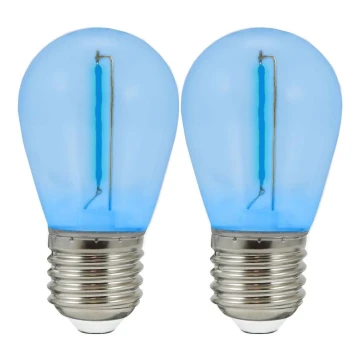 LOT 2x Ampoule LED PARTY E27/0,3W/36V bleu