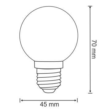 LOT 2x Ampoule LED PARTY E27/0,5W/36V verte