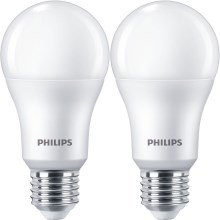LOT 2x Ampoule LED Philips A67 E27/13W/230V 4000K
