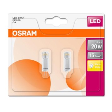 LOT 2x Ampoule LED STAR G4/1,8W/12V 2700K - Osram