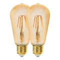 LOT 2x Ampoule LED VINTAGE ST64 E27/6W/230V 2200K - Eglo 11783