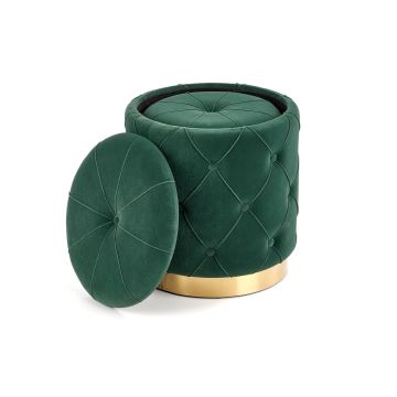 LOT 2x Tabouret POLLY d. 40/44 cm vert/doré