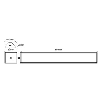 Ledvance - LOT 2xLED Luminaire sous meuble de cuisine à intensité variable avec détecteur CORNER 2xLED/6W/230V 3000K