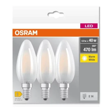LOT 3x Ampoule LED B40 E14/4W/230V 2700K - Osram