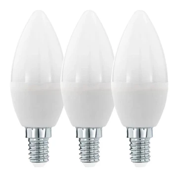 LOT 3x Ampoule LED C37 E14/6W/230V 3000K - Eglo 12884