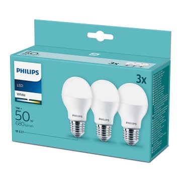 Lot 3x Ampoule LED Philips E27/7W/230V 3000K