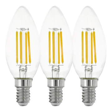 LOT 3x Ampoule LED VINTAGE C35 E14/4W/230V 2700K - Eglo 12811