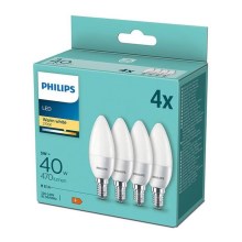LOT 4x Ampoule LED Philips B35 E14/5W/230V 2700K