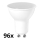 LOT 96x Ampoule LED GU10/7,5W/230V 4000K