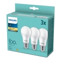 LOT x3 Ampoule LED Philips A60 E27/13W/230V 2700K