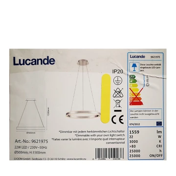 Lucande - Suspension filaire à intensité variable LYANI LED/20,5W/230V