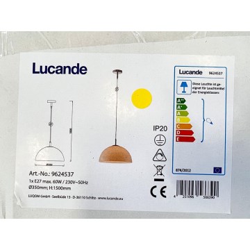 Lucande - Suspension filaire LOURENCO 1xE27/60W/230V