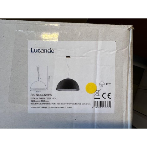 Lucande - Suspension filaire MALEO 1xE27/60W/230V