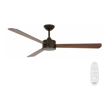 Lucci air 210641 - Ventilateur de plafond AIRFUSION CLIMATE III bois/marron + télécommande