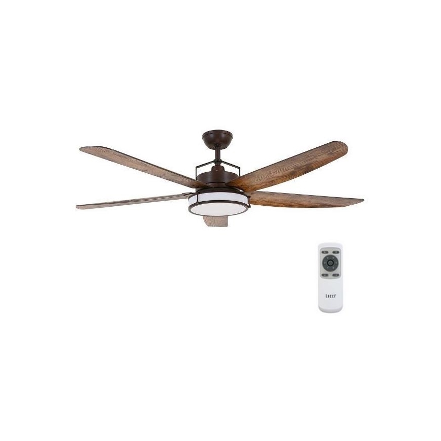 Lucci air 213175 - Ventilateur de plafond LED à intensité variable LOUISVILLE 1xGX53/18W/230V marron + télécommande