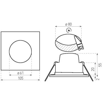 Luminaire encastrable de salle de bain LED BONO LED/8W/230V 3000K IP65 blanc