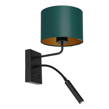 Luminaire flexible ARDEN 1xE27/60W+1xG9/8W/230V vert/doré