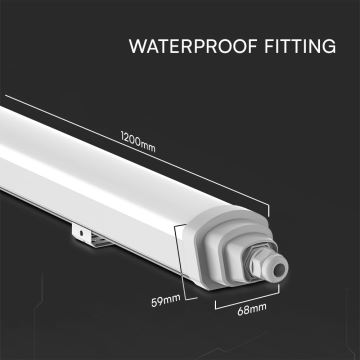 Luminaire fluorescent industriel LED SAMSUNG CHIP LED/36W/230V 4000K IP65 120 cm