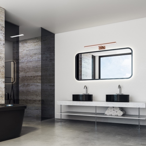 Luminaire, réglette miroir salle de bain- Renzo- Aluminium PVC