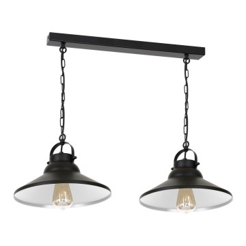 Lustre avec chaîne IRON 2xE27/60W/230V