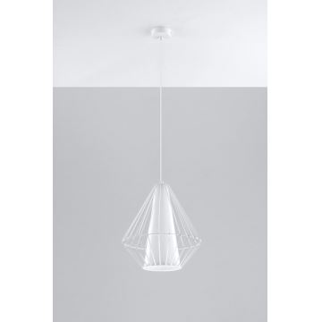 Lustre avec fil DEMI 1xE27/60W/230V blanc