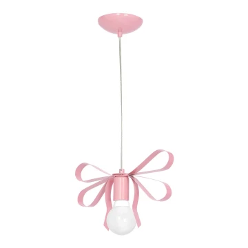 Lustre enfant NELA 1xE27/60W/230V rose clair