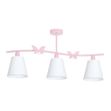 Lustre enfant PAPILLON 3XE14/60W/230V