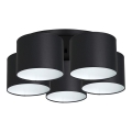 Lustre monté en surface ARDEN 5xE27/60W/230V noir/blanc