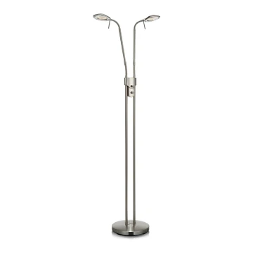 Markslöjd 105583 - Lampadaire LED à intensité variable HUDSON 2xLED/6W/230V chromé